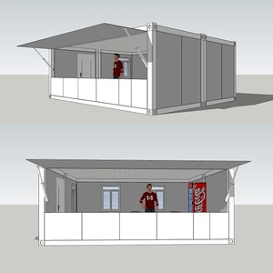 Nuevo contenedor de 40 pies con diseño de bienes inmuebles a bajo precio para tienda de café con exposición de productos - Product Image 1