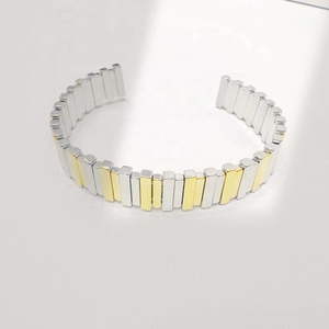 Custom plata 925 sterling <b>Silver</b> ladies diy engrave <b>bracelet</b> fashion luxury simple 14k gold plated chunky fine <b>bangle</b> <b>bracelets</b> - Product Image 3