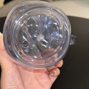 Pre-Drilled 20oz Snow Globe <strong>Tumbler</strong> Double Wall Acrylic <strong>Mason</strong> <strong>Jar</strong> Custom DIY Personalized Cold Plastic Mugs for UV DTF Glitter - Product Image 3