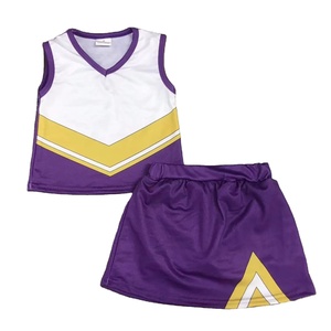 Uniformi da Cheerleader Estive in Offerta, Completo Boutique per Bambini con <span class=keywords><strong>Top</strong></span> Senza Maniche e Gonna, Set Uniforme da Cheerleading per Bambini - Product Image 2