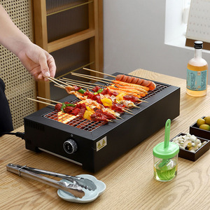 Alta calidad 2 en 1 1200W Ajuste de rotación de tres velocidades Carbón <span class=keywords><strong>y</strong></span> <span class=keywords><strong>barbacoa</strong></span> eléctrica para jardín de camping al aire libre o interior - Product Image 4