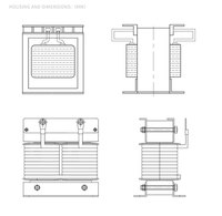 Certifié UL 508 220V 3A 5A 10A 12A 15A 20A 25A 30A 40A 50A 60A 80A 100A Réacteur de ligne AC monophasé