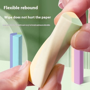 Morandi màu siêu sạch mảnh vụn thu thập bút chì dòng tẩy không có dư lượng học sinh trường tam giác mô hình lau sạch - Product Image 4