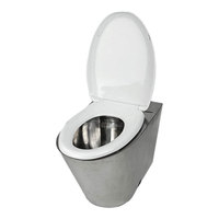 WC monobloc en acier inoxydable 304, toilettes de prison