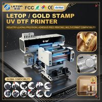 Imprimantes jet d'encre grand format LETOP Factory Gold Stamp, machine d'impression de logos, d'étiquettes et de stickers, imprimante UV DTF rouleau à rouleau