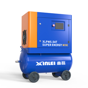 XLPM5.5AT低ノイズ省エネミニロータリーダブルスクリューエアコンプレッサーホイール付き - Product Image 2