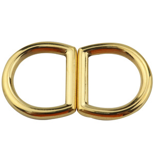 Boucle en D en acier inoxydable plaqué or 16x13mm pour bagages et sacs à main, accessoire de quincaillerie réglable - Product Image 4