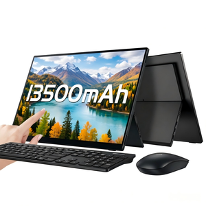 Nouvel écran <span class=keywords><strong>portable</strong></span> 15,6 pouces 2026 USB-C 4K IPS tout-en-un avec support en alliage d'aluminium, batterie intégrée 13500 mAh, <span class=keywords><strong>deux</strong></span> haut-parleurs et écran tactile - Product Image 1