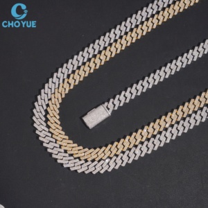Cadena Cubana de Lujo Chapada en Oro con Plata 925 y Moissanita, Estilo Miami, Joyería Hip Hop para Mujer, Cadena Clásica de Eslabones Cubanos de Miami - Product Image 4