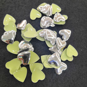 Calidad coreana 8mm 10mm en forma de corazón Fluorescente Nailhead Rhinestones Hot Fix <span class=keywords><strong>Metal</strong></span> <span class=keywords><strong>Studs</strong></span> para Nail Art en zapatos y ropa - Product Image 2