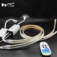 Bande lumineuse LED certifiée UL UK PSE VDE 110v/220v, 3 rangées, 264/276 LED/m, PVC, décorative, extérieure, étanche, bande lumineuse en plastique