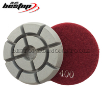 Disque de polissage diamanté pour sols en béton sec/humide de 3 pouces, 50 unités # -3000 #   Support auto-agrippant