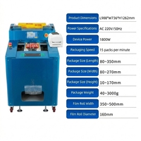 Semi-automatische clingfilm wikkelmachine voor fruit- en groentebakken, supermarkt verse producten, plasticfolie verpakkingsmachine