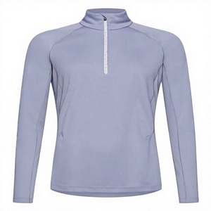 OEM ODM Women Equestrian Base Layer Long Sleeve Riding Shirt Quarter Zip Breathable <b>Stretch</b> <b>Machine</b> Washable Top - Product Image 1