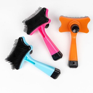 Pet grooming comb, cat and dog hair removal comb, one-<b>button</b> <b>press</b> for hair removal and self-cleaning. - Product Image 1