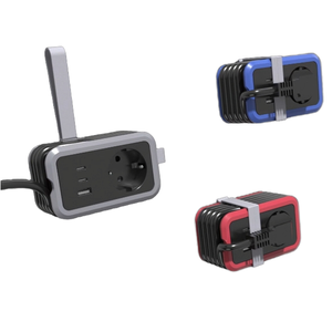 ปลั๊กไฟพกพา 16A พร้อมสายยาว 1.4 เมตร มีช่องเสียบ USB 1 ช่อง และ TYPE-C 2 ช่อง มาตรฐาน EU KC รองรับหลายปลั๊ก - Product Image 1