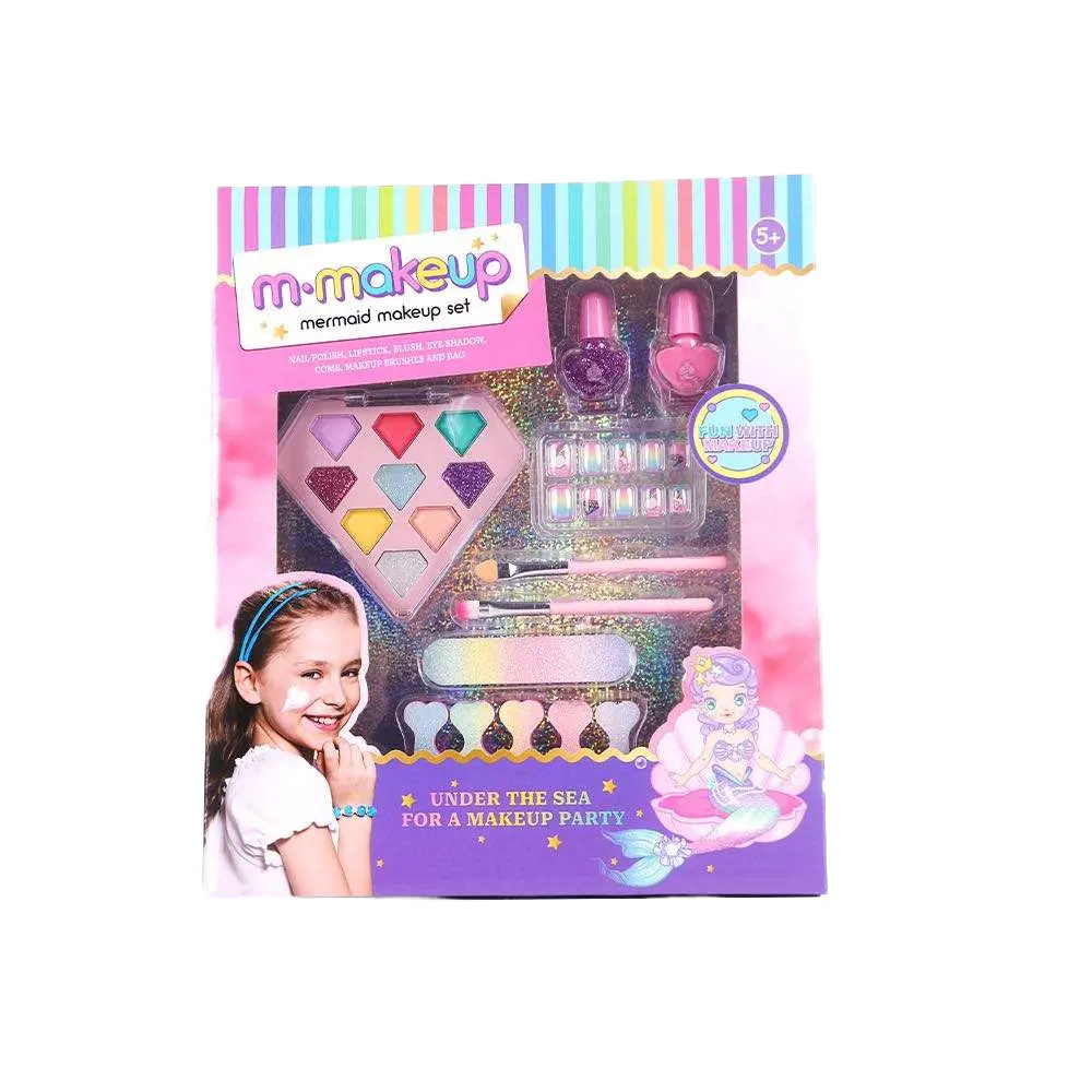 Zhiqu Beauty Unisex Kids Cosmetisch Speelgoed Set Diy Nagellak Make-Over En Nieuwste Make-Up Functies Voor Kinderen Spelen Huis