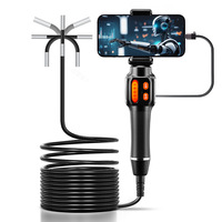 KERUI 360 °   Endoscope industriel rotatif pour l'inspection automobile, caméra de réparation, outils IP67 2MP, boroscope pour tuyaux et égouts, connexion au téléphone