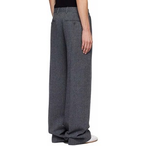 Meilleures ventes en gros OEM ODM pantalons pour hommes décontractés en <span class=keywords><strong>tweed</strong></span> de <span class=keywords><strong>laine</strong></span> gris baggy de haute qualité personnalisés - Product Image 3