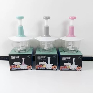 Mini Procesador de Alimentos Manual Sunshine de Acero Inoxidable para Cocina, Licuadora <span class=keywords><strong>Picadora</strong></span> Segura para Verduras, Ajo, Carne y Jengibre, Herramienta de Almacenamiento - Product Image 5