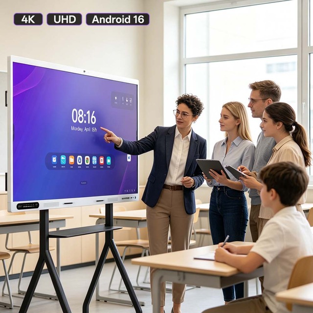 2026 Riotouch 55 65 75 86 Inch 4K Capacitive Touch Interactive Flat Panel Smart Board for Premium Classroom Education