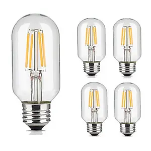 High Quality T45 Clear LED Tube Lamp Dimmable E27 4W 6W Filament LED Edison Light Bulb