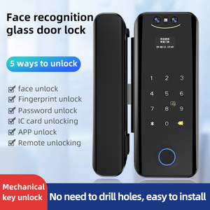 กุญแจล็อคประตูกระจก VIMA G11max ระบบ Tuya Wi-Fi สแกนลายนิ้วมือ สแกนใบหน้า รหัสผ่าน รีโมทคอนโทรล บัตรคีย์การ์ด สมาร์ทล็อคสำหรับสำนักงานและบ้าน - Product Image 4
