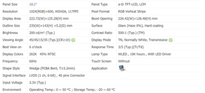 شاشة عرض إل سي دي مقاس 10.1 بوصة طراز M101NWT2 R2 وM101NWT2 R1 وN101LGE-L11 - Product Image 3