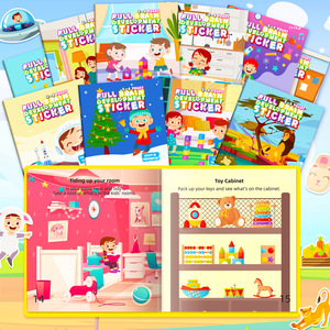 Nouveau <span class=keywords><strong>livre</strong></span> de papier éducation précoce 0 à 3 à 6 ans bébé puzzle dessin animé dessin animé jouet autocollant <span class=keywords><strong>livre</strong></span> bricolage - Product Image 2