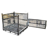 Su misura Australiano Impilabile Pieghevole Pieghevole di stoccaggio in acciaio pallet Maglia di Filo di Stillage Gabbia