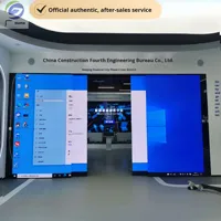 Paroi de séparation métallique intelligente pour restaurants, salles privées, salles de banquet, porte coulissante pliante à rail suspendu, entièrement automatique, neuve