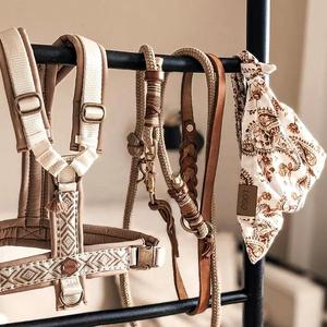 フロントクリップ調節可能ジャカードウェビングノープル犬用ハーネス耐久性のあるソフトパッド入り人間工学に基づいたY字型デザインY型犬用ハーネス - Product Image 3