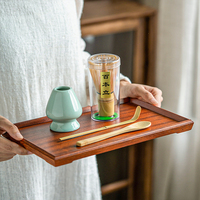 Kit de kit de matcha en bambou fait à la main accessoires de thé louche à thé en bambou fouet Matcha Chasen avec support en céramique