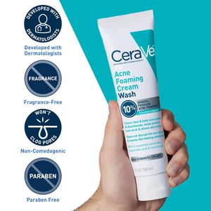 Crème Nettoyante Moussante Anti-Acné en Gros 10% Peroxyde de Benzoyle Nettoyant Doux Visage et Corps avec Acide Hyaluronique et Niacinamide - Product Image 6