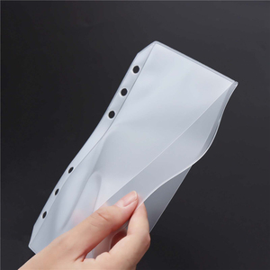 A6 <strong>Cash</strong> <strong>Stuffing</strong> Envelopes Double Sided <strong>Binder</strong> Pockets Clear Frosted PVC 6-Hole Pouches Loose Leaf Bags for 6 Ring <strong>Binder</strong> - Product Image 4