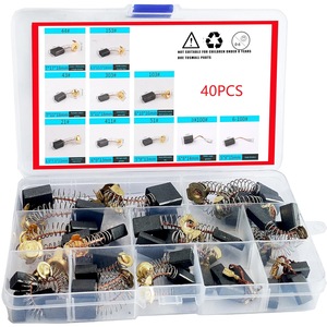 40 cepillos de carbón para motor, 10 tipos, para amoladora angular, taladro percutor, kit de mantenimiento - Product Image 5