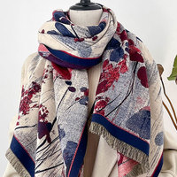 2025 automne hiver Double face rétro mode écharpe nouveau Style chinois fleur de prunier encre à motifs châle châles traditionnels