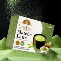 Thé vert Matcha biologique en poudre pour le commerce transfrontalier en Asie du Sud-Est, boîte de thé instantané minceur