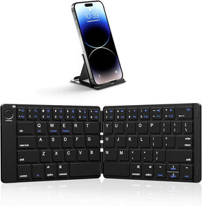 Teclado Inalámbrico Plegable Recargable Ultra Delgado, Teclado Bluetooth Plegable Compatible con Teléfonos Inteligentes y Tabletas IOS y Android - Product Image 1