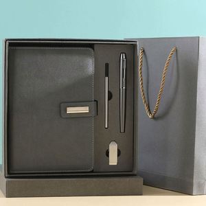 2025 A5 High-grade Leather <b>Notebook</b> Customizable Exquisite for Father's Day New Year Business Gift - Product Image 3