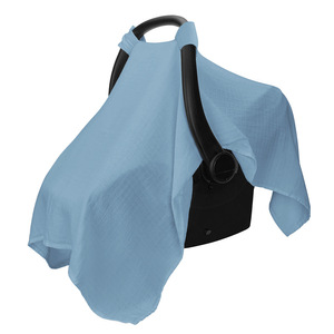 Cubierta de <span class=keywords><strong>capazo</strong></span> de bebé de gasa de algodón de Venta caliente, cubierta de cochecito de gasa de muselina, cubierta de sombrilla transpirable ligera - Product Image 5