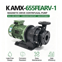 Bomba de Agua Centrífuga Eléctrica Trifásica K Dnny K AMX-655FEARV-1 de 5 HP con Accionamiento Magnético ETFE+CF OEM 220/380V 800 L/min