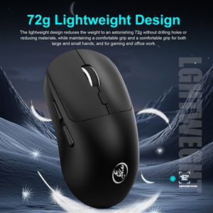 Nuevo Ratón Inalámbrico HXSJ T30 de 3 Modos, Ratón Óptico Ligero Recargable de 500 mAh <span class=keywords><strong>para</strong></span> Juegos, <span class=keywords><strong>para</strong></span> Computadora Portátil, Mac, <span class=keywords><strong>PC</strong></span> - Product Image 3
