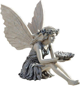 Enfeites de fadas de jardim, decoração ao ar livre, estatueta de anjo, jardim, estátua de fadas, realista, antiga, escultura de artesanato - Product Image 1