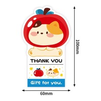 Étiquettes d'emballage personnalisées en usine, étiquettes transparentes imperméables à motifs, étiquettes cadeaux, autocollants adhésifs vibrants, étiquettes de dessins animés