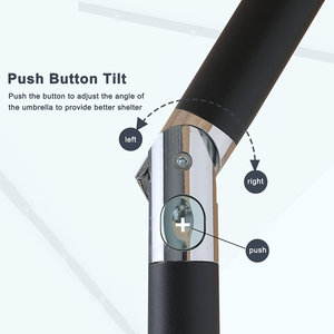 Energia solare LED a sbalzo parasole in alluminio spiaggia Patio giardino ombrellone esterno Sombrilla De <span class=keywords><strong>Playa</strong></span> con base stabile - Product Image 3