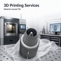 Service de fabrication additive de pièces de turbines aérospatiales imprimées en 3D SLM, métal, Inconel 718, prototypage rapide