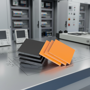 Pannello Fenolico Personalizzato per Isolamento Elettrico, Colore Nero/Rosso-Arancio, Durezza Shore 80, Utilizzo <span class=keywords><strong>Legno</strong></span> Incollato Elettricamente - Product Image 1