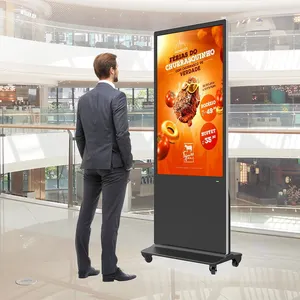 Android Video Lcd Advertising Player Floor Standing Lcd Advertising Display Play Music 32 43 50 55 65 Inch Touch Screen Kiosk