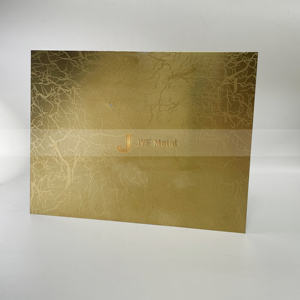 M178 8K <b>Mirror</b> Gold Plated 0.5mm Etched Stainless Steel 304 Decorative Wall/Ceiling <b>Sheets</b> with Cutting & Welding Services - Product Image 2